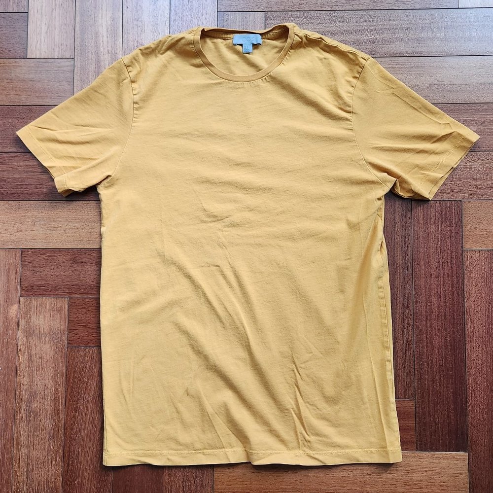 COS Basic Crewneck Solid Mustard Color T-Shirt